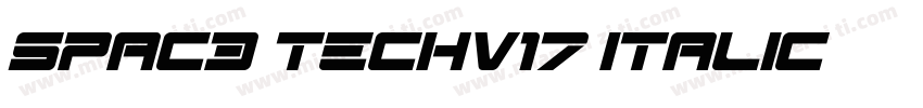 spac3 techv17 italic字体转换